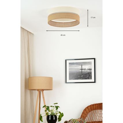 Brilagi - LED Stropní svítidlo ROYAL YUTE LED/24W/230V pr. 45 cm béžová/krémová