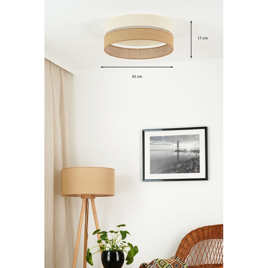 Brilagi - LED Stropní svítidlo ROYAL YUTE LED/24W/230V pr. 45 cm béžová/krémová