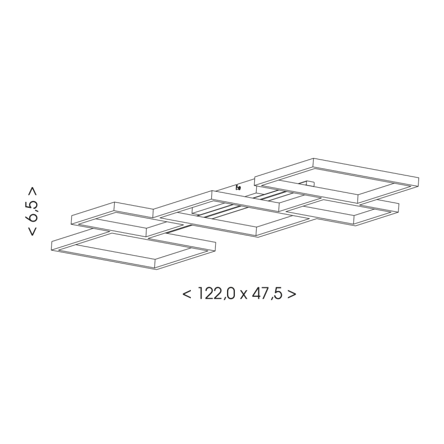 Brilagi - LED Stropní svítidlo SHIFT LED/42W/230V 4000K 47,5x122 cm černá