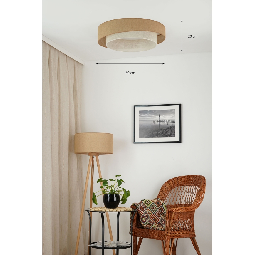 Brilagi - LED Stropní svítidlo SHINE LED/24W/230V pr. 60 cm béžová/krémová