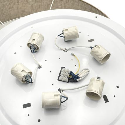 Brilagi - LED Stropní svítidlo SIRIJA 6xE27/15W/230V pr. 80 cm béžová