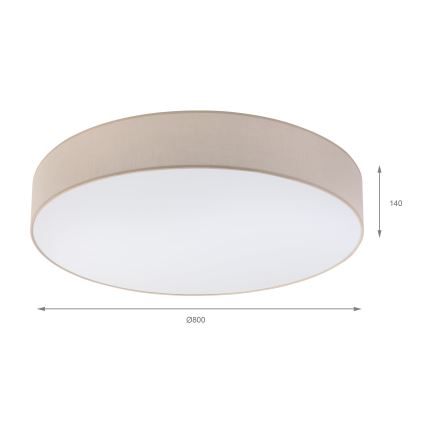 Brilagi - LED Stropní svítidlo SIRIJA 6xE27/60W/230V pr. 80 cm béžová