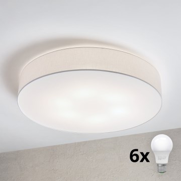 Brilagi - LED Stropní svítidlo SIRIJA 6xE27/60W/230V pr. 80 cm bílá