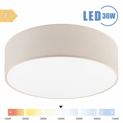 Brilagi - LED Stropní svítidlo SIRIJA LED/36W/230V pr. 45 cm krémová