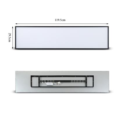 Brilagi - LED Stropní svítidlo SLIMFRAME LED/58W/230V 120x30 cm černá