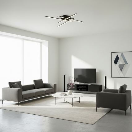 Brilagi - LED Stropní svítidlo STRIPES LED/37W/230V 68x68 cm černá