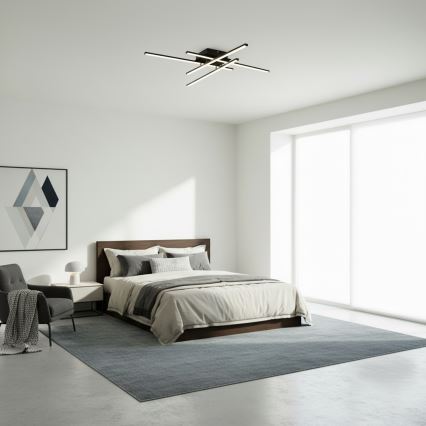 Brilagi - LED Stropní svítidlo STRIPES LED/37W/230V 68x68 cm černá