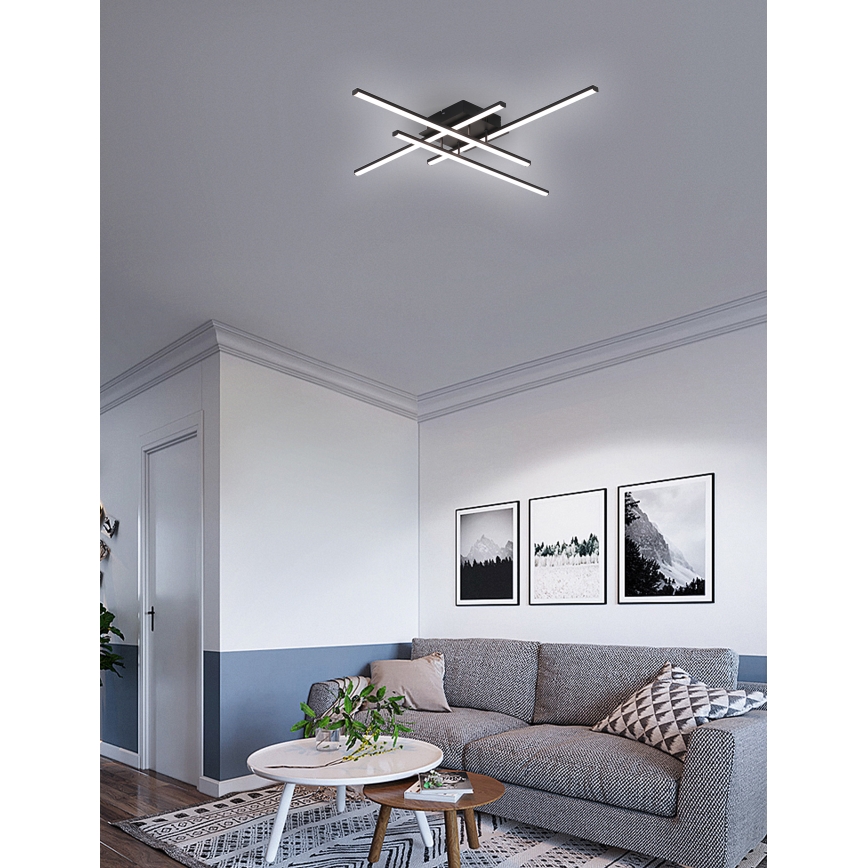 Brilagi - LED Stropní svítidlo STRIPES LED/37W/230V černá