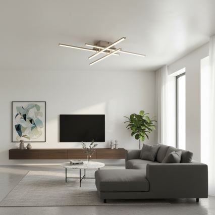 Brilagi - LED Stropní svítidlo STRIPES LED/37W/230V 68x68 cm stříbrná