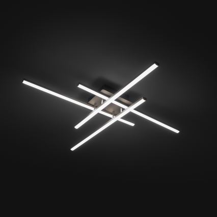 Brilagi - LED Stropní svítidlo STRIPES LED/37W/230V 68x68 cm stříbrná