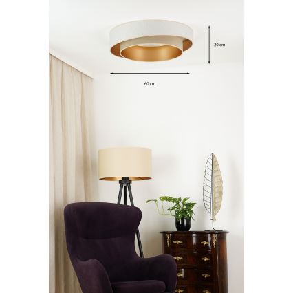 Brilagi - LED Stropní svítidlo VEGAS SHINE LED/24W/230V pr. 60 cm béžová/krémová