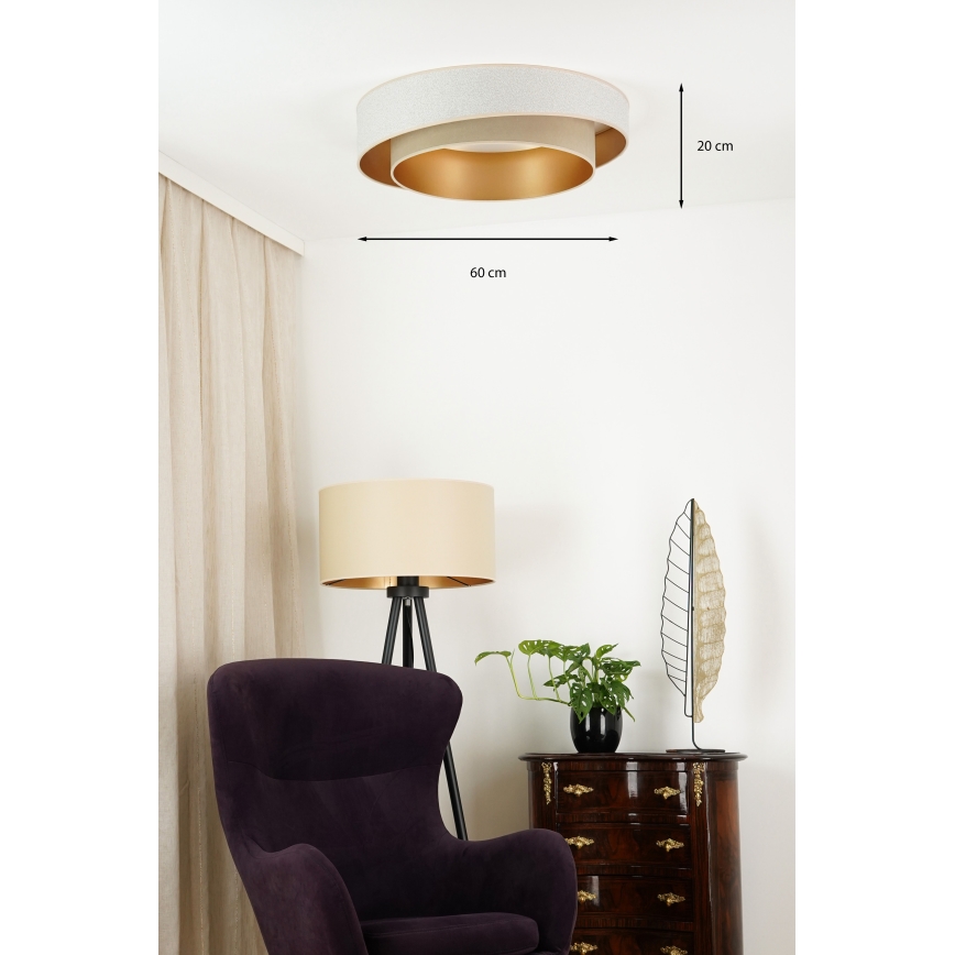 Brilagi - LED Stropní svítidlo VEGAS SHINE LED/24W/230V pr. 60 cm béžová/krémová