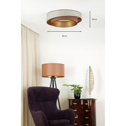 Brilagi - LED Stropní svítidlo VEGAS SHINE LED/24W/230V pr. 60 cm hnědá