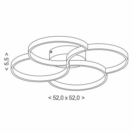 BRILAGI - LED Stropní svítidlo VELO LED/42W/230V 4000K pr. 52 cm černá