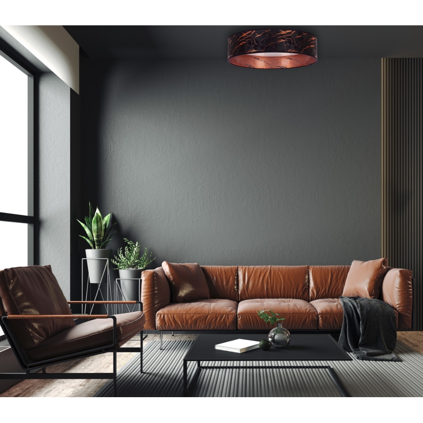 Brilagi - LED Stropní svítidlo VELVET LED/24W/230V pr. 40 cm 3000/4000/6400K černá/měděná