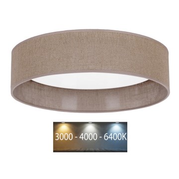 Brilagi - LED Stropní svítidlo VELVET LED/24W/230V pr. 40 cm 3000/4000/6400K hnědá