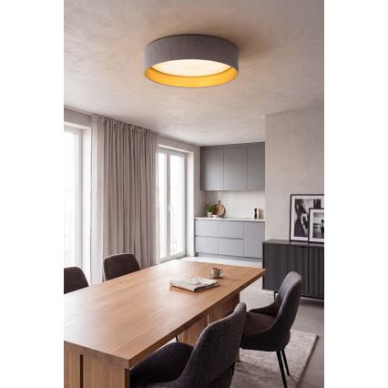 BRILAGI - LED Stropní svítidlo VELVET SIMPLE LED/24W/230V 3000K pr. 45 cm šedá/zlatá