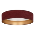 Brilagi - LED Stropní svítidlo VELVET SIMPLE LED/24W/230V 3000K pr. 45 cm vínová/zlatá