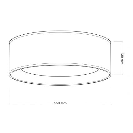 Brilagi - LED Stropní svítidlo VELVET SIMPLE LED/36W/230V 3000K pr. 55 cm béžová