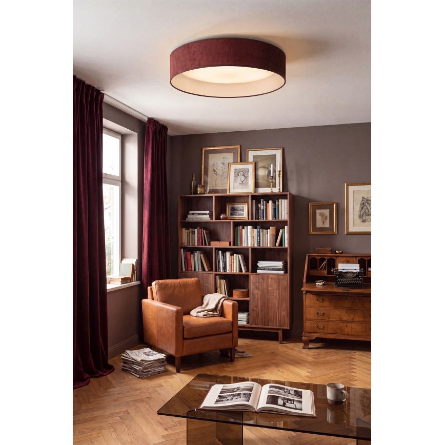 Brilagi - LED Stropní svítidlo VELVET SIMPLE LED/36W/230V 3000K pr. 55 cm vínová