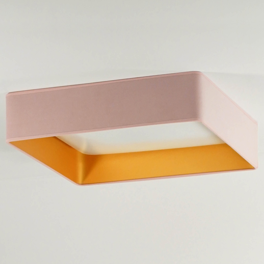 Brilagi - LED Stropní svítidlo VELVET SQUARE LED/24W/230V 43x43 cm růžová