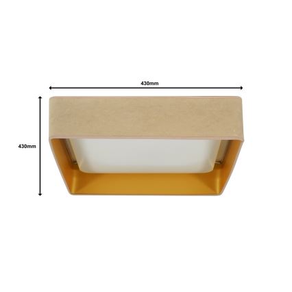 Brilagi - LED Stropní svítidlo VELVET SQUARE LED/24W/230V béžová