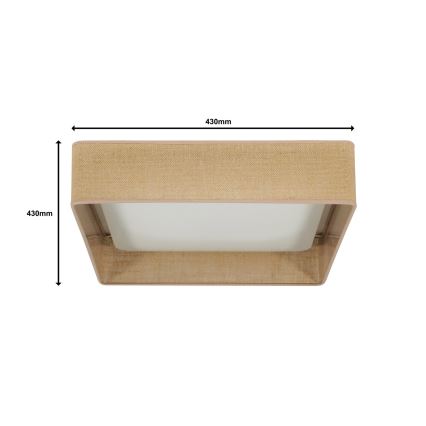 Brilagi - LED Stropní svítidlo VELVET SQUARE LED/24W/230V hnědá