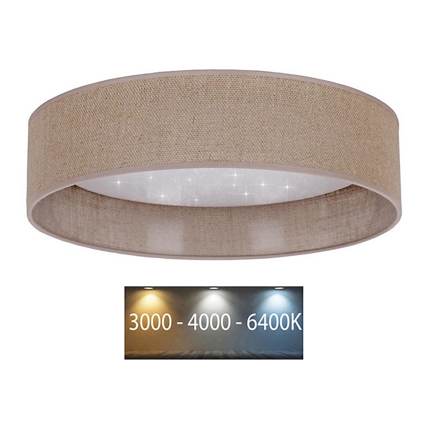 Brilagi - LED Stropní svítidlo VELVET STAR LED/24W/230V pr. 40 cm 3000K/4000K/6400K hnědá