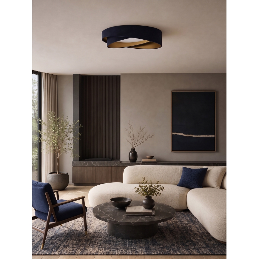 BRILAGI - LED Stropní svítidlo VELVET TWIST LED/24W/230V 4000K pr. 55 cm modrá/zlatá