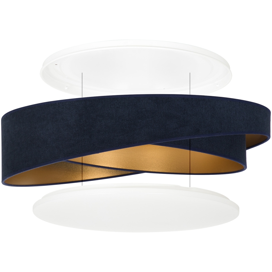 BRILAGI - LED Stropní svítidlo VELVET TWIST LED/24W/230V 4000K pr. 55 cm modrá/zlatá