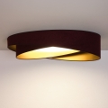 BRILAGI - LED Stropní svítidlo VELVET TWIST LED/24W/230V 4000K pr. 55 cm vínová/zlatá