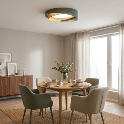 BRILAGI - LED Stropní svítidlo VELVET TWIST LED/24W/230V 4000K pr. 55 cm zelená/béžová