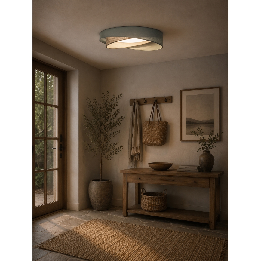 BRILAGI - LED Stropní svítidlo VELVET TWIST LED/24W/230V 4000K pr. 55 cm zelená/béžová