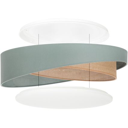 BRILAGI - LED Stropní svítidlo VELVET TWIST LED/24W/230V 4000K pr. 55 cm zelená/béžová