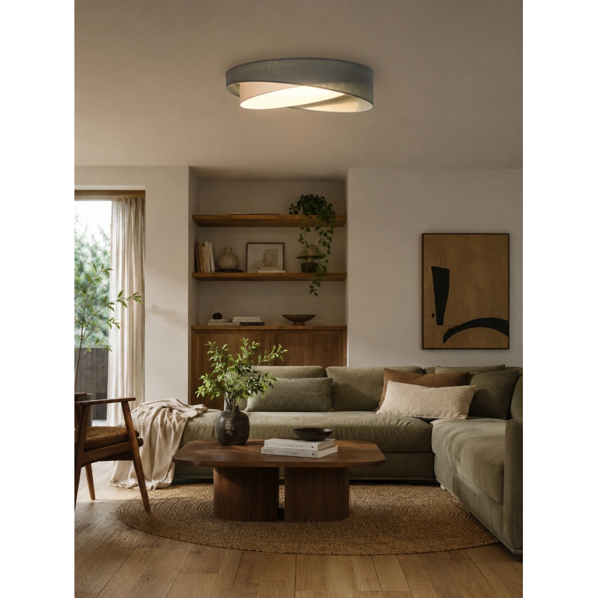 BRILAGI - LED Stropní svítidlo VELVET TWIST LED/24W/230V 4000K pr. 55 cm zelená/bílá