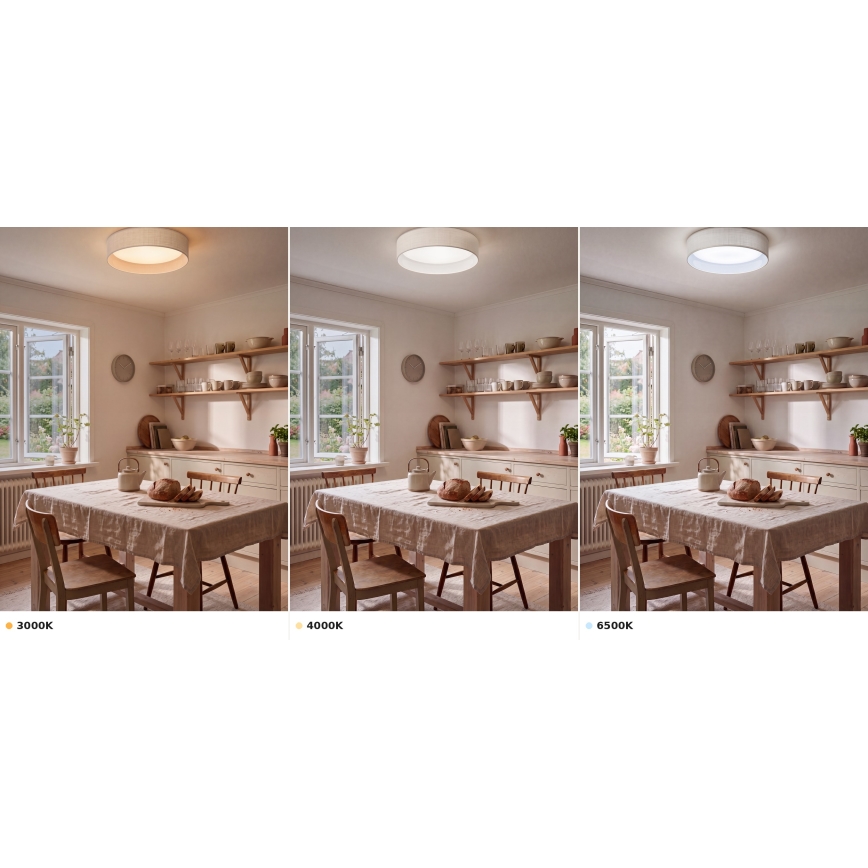 BRILAGI - LED Stropní svítidlo VELVET VARI LED/24W/230V 3000/4000/6500K pr. 45 cm bílá