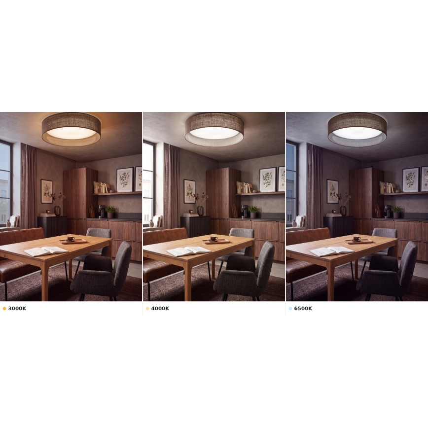 BRILAGI - LED Stropní svítidlo VELVET VARI LED/24W/230V 3000/4000/6500K pr. 45 cm hnědá