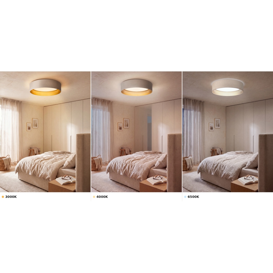 BRILAGI - LED Stropní svítidlo VELVET VARI LED/24W/230V 3000/4000/6500K pr. 45 cm krémová/zlatá