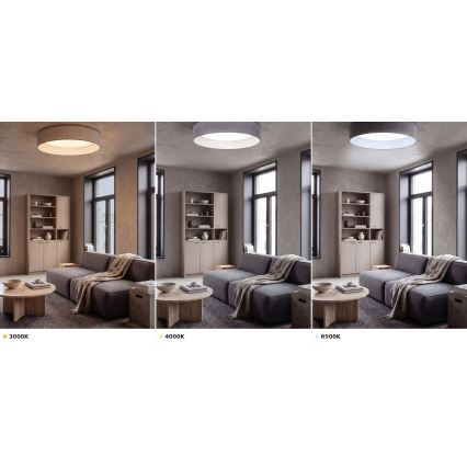 BRILAGI - LED Stropní svítidlo VELVET VARI LED/24W/230V 3000/4000/6500K pr. 45 cm šedá