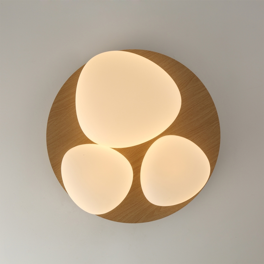 Brilagi - LED Stropní svítidlo VISBY WOOD LED/36W/230V pr. 50 cm hnědá