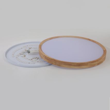 Brilagi - LED Stropní svítidlo WOODROUND LED/40W/230V 3000/4000/6000K pr. 60 cm dřevo CRI 90