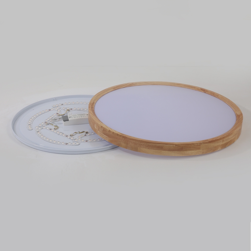 Brilagi - LED Stropní svítidlo WOODROUND LED/40W/230V 3000/4000/6000K pr. 60 cm dřevo CRI 90