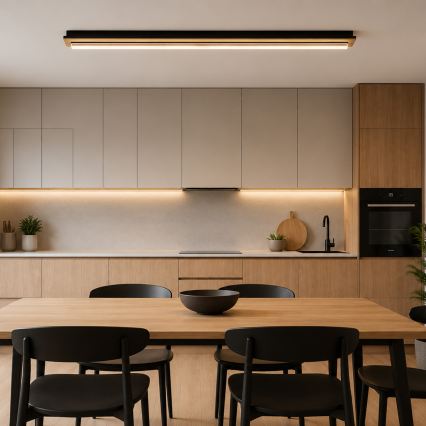 BRILAGI - LED Stropní svítidlo WOODY FLAT LED/25W/230V 118 cm dub/černá