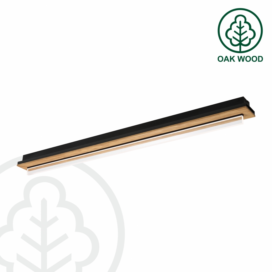 Brilagi - LED Stropní svítidlo WOODY FLAT LED/25W/230V dub/černá
