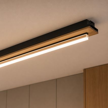 Brilagi - LED Stropní svítidlo WOODY FLAT LED/25W/230V dub/černá