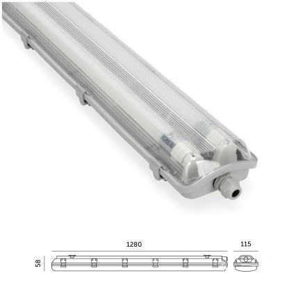 Brilagi - LED Technické zářivkové svítidlo OPTIMA T8 2xG13/18W/230V 4000K IP65 128 cm