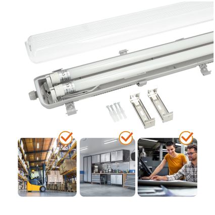 Brilagi - LED Technické zářivkové svítidlo OPTIMA T8 2xG13/18W/230V 6500K IP65 128 cm