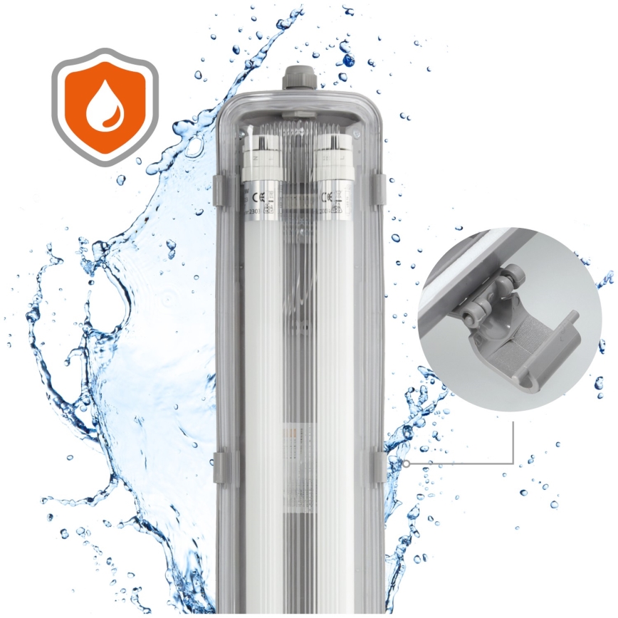 Brilagi - LED Technické zářivkové svítidlo OPTIMA T8 2xG13/18W/230V 6500K IP65 128 cm