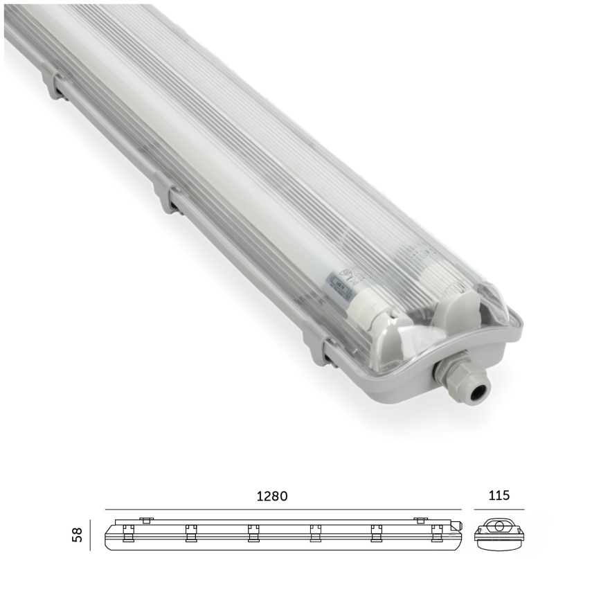 Brilagi - LED Technické zářivkové svítidlo OPTIMA T8 2xG13/18W/230V 6500K IP65 128 cm