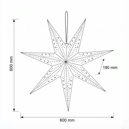 BRILAGI - LED Vánoční dekorace LED/2xAA 60 cm hvězda